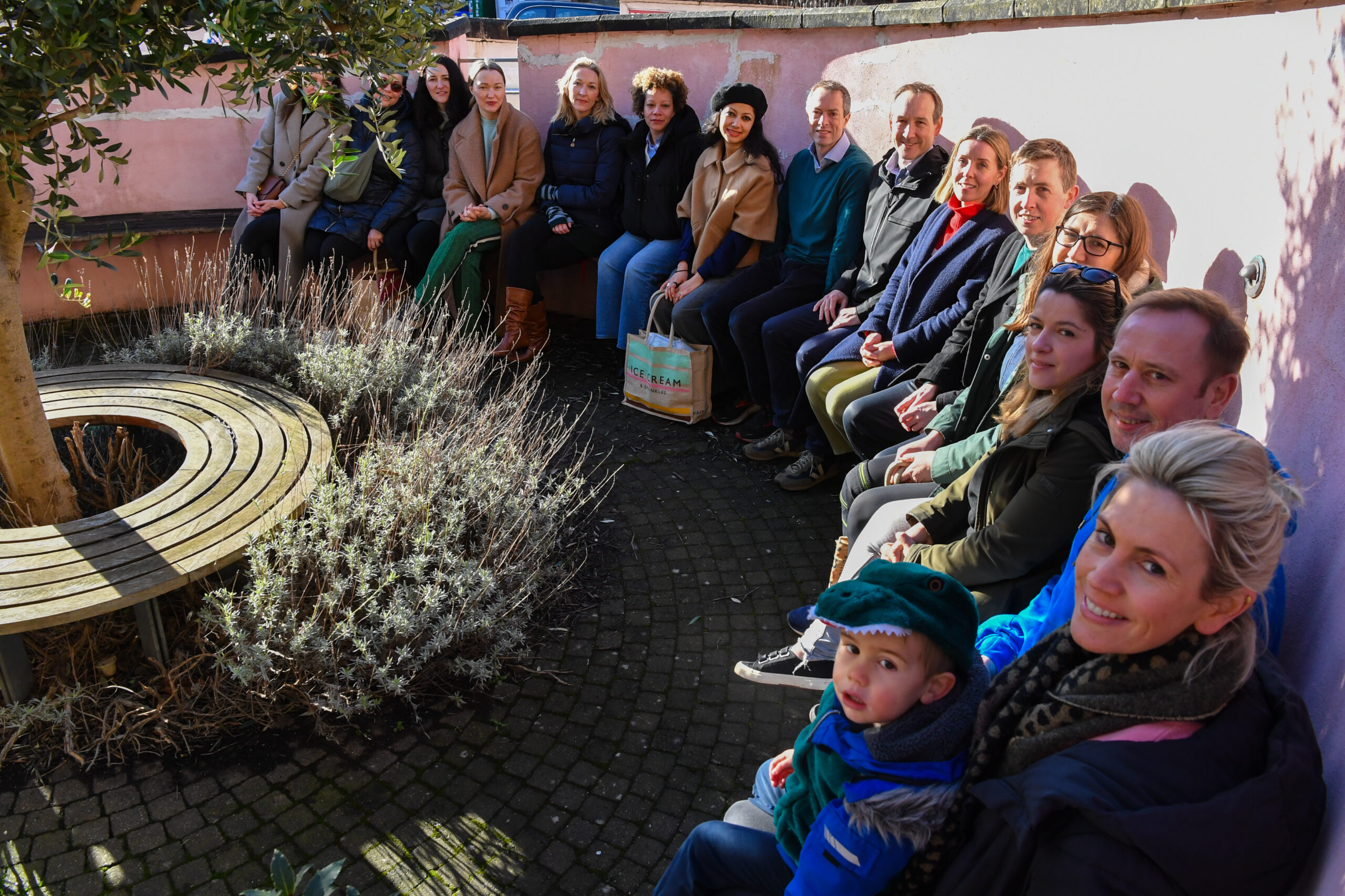 Phone-conscious parents of children at a primary school in London